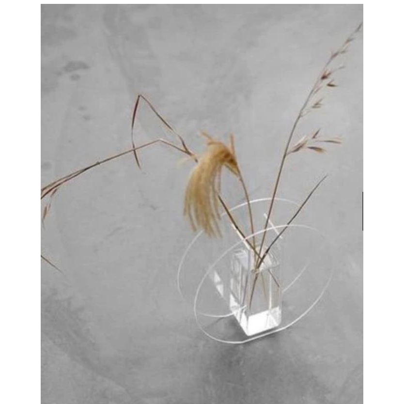 Vas bunga/dekorasi akrilik bulat bening