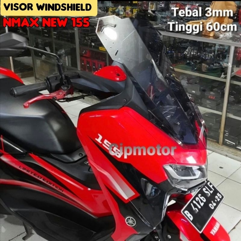 Visor Windshield New Nmax 2020 2021 2022 2022 Custom Tinggi 60cm Clear Smoke Rayben