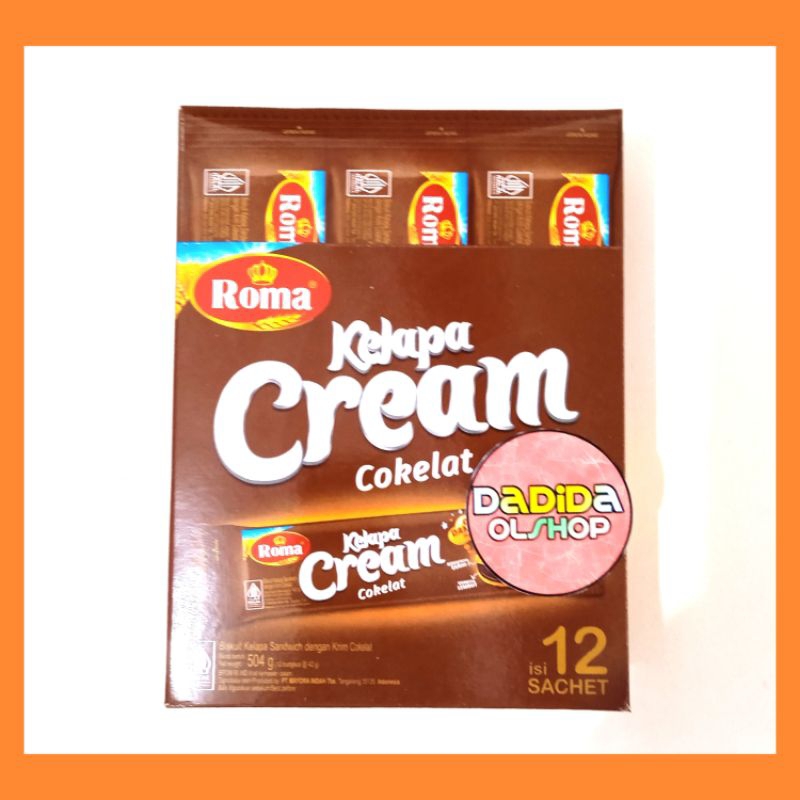 

Roma kelapa cream cokelat 504g isi 12 saset