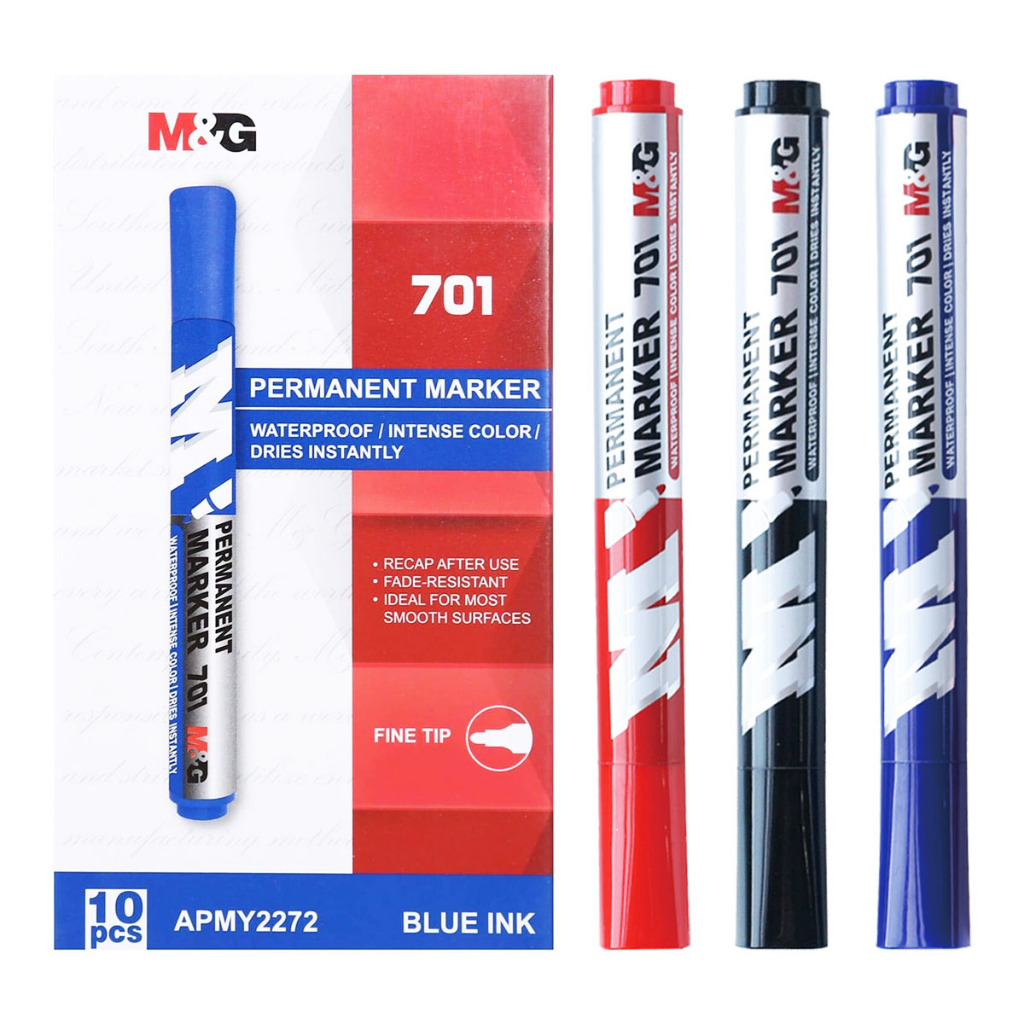 

Spidol Permanent Marker 701 Waterproof M&G APMY2272 Fine Tip Spidol Tidak Bisa Dihapus
