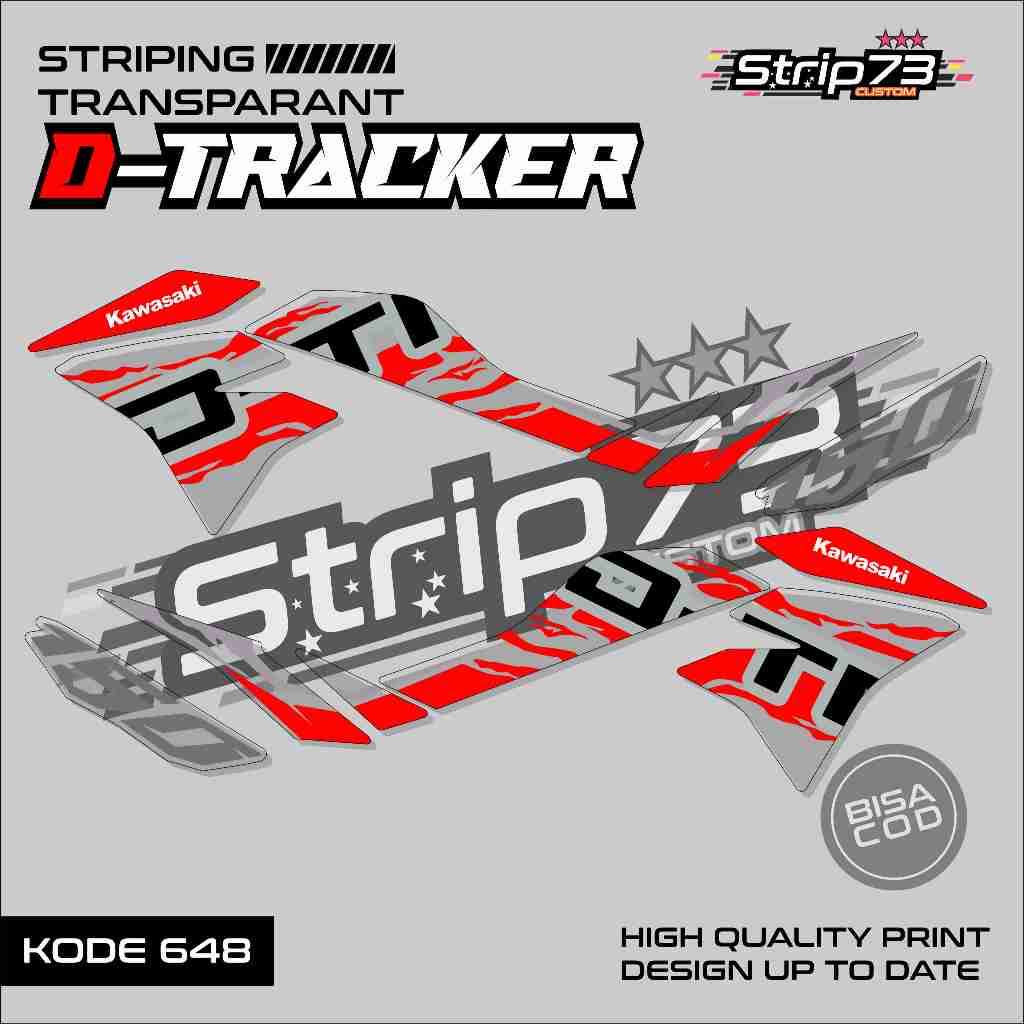 648 STRIPING TRANSPARAN D-TRACKER - STRIPING TRANSPARAN D-TRACKER SIMPLE GRAFIK
