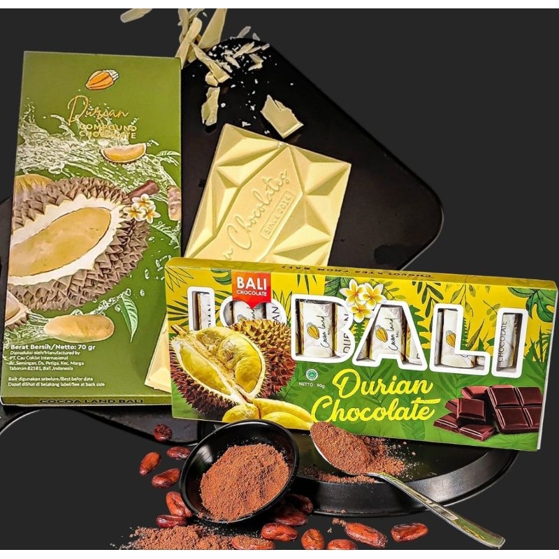 

coklat durian coklat buah durian compound chocolate Bali cau coklat i love Bali durian oleh oleh Bali jastip Bali