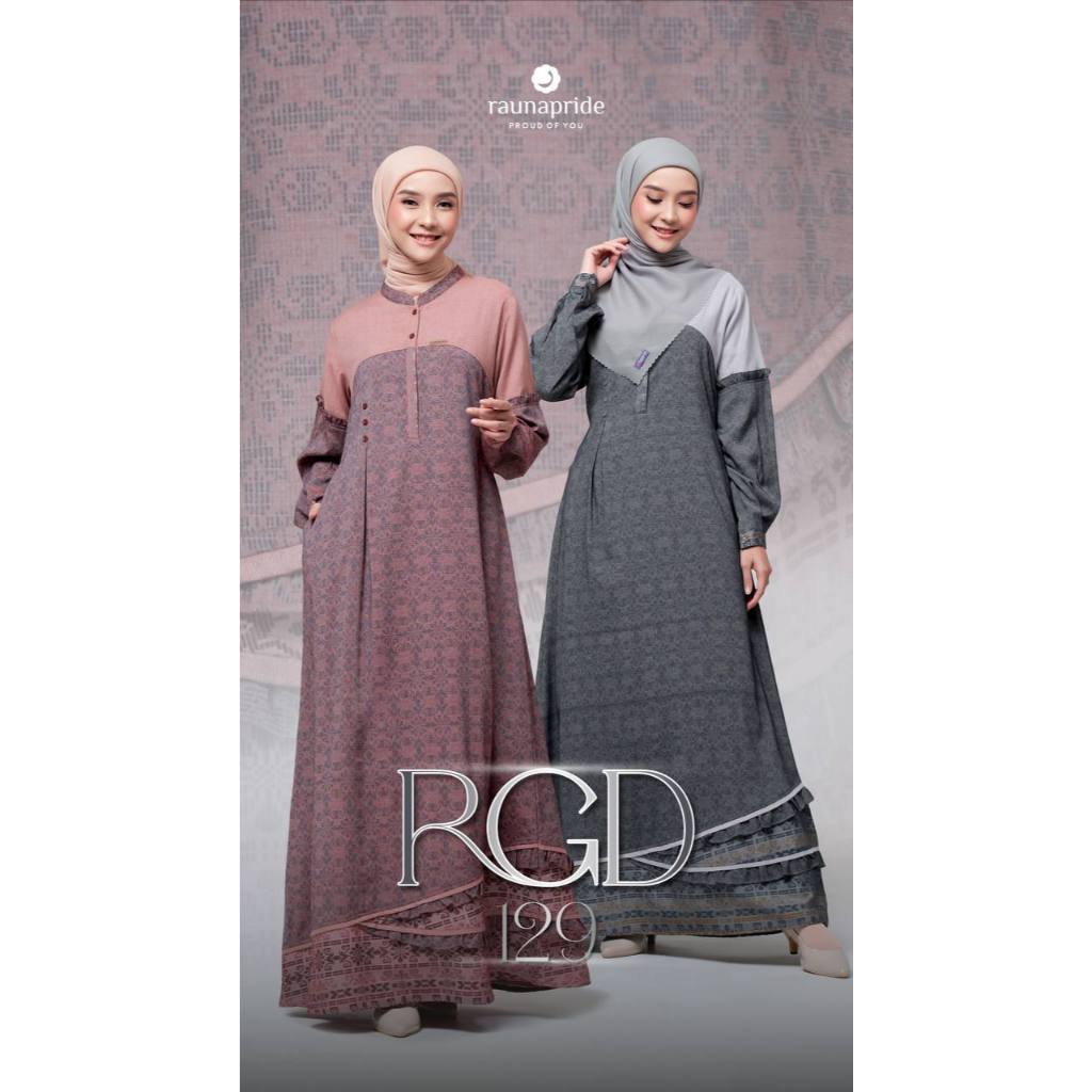 TERMURAH RGD 129 GAMIS CANTIK KEKINIAN TERBARU BY RAUNAPRIDE
