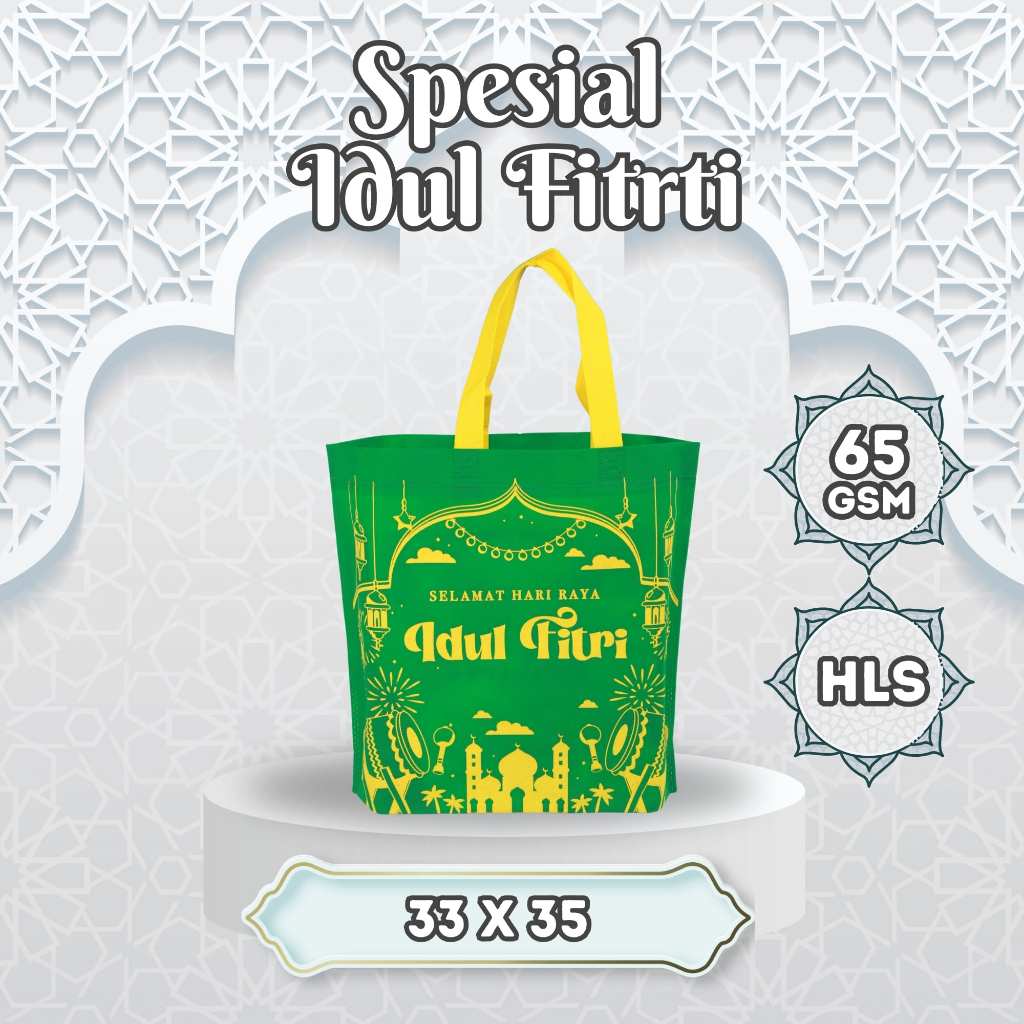 

Tas Spunbond Goodybag Laken 35x33x10 CM Tebal Edisi Lebaran Idul Fitri