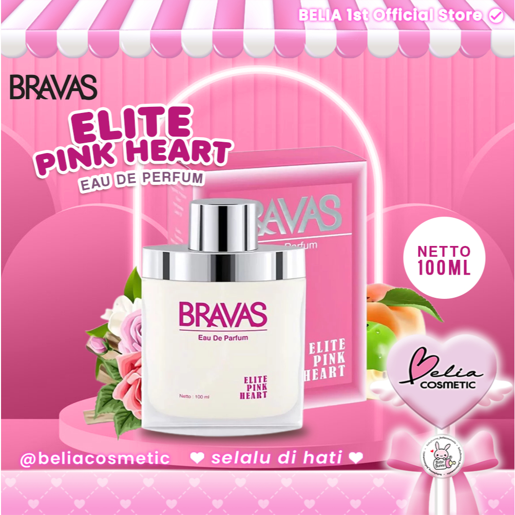 ❤ BELIA ❤ BRAVAS Parfum Wanita ELITE 100ML | Eau De Parfum HALAL | Perfume Spray Besar Perempuan EDP