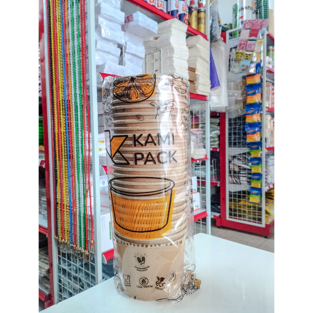 Paper Bowl Kraft Saja (500ml) / Mangkok Kertas Bakso / Rice Bowl Paper