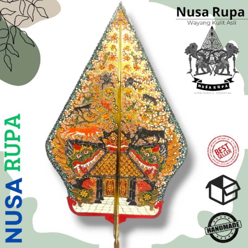 Wayang Kulit Alusan Mini Gunungan Kayon Gapit Sungu Ukuran 30cm