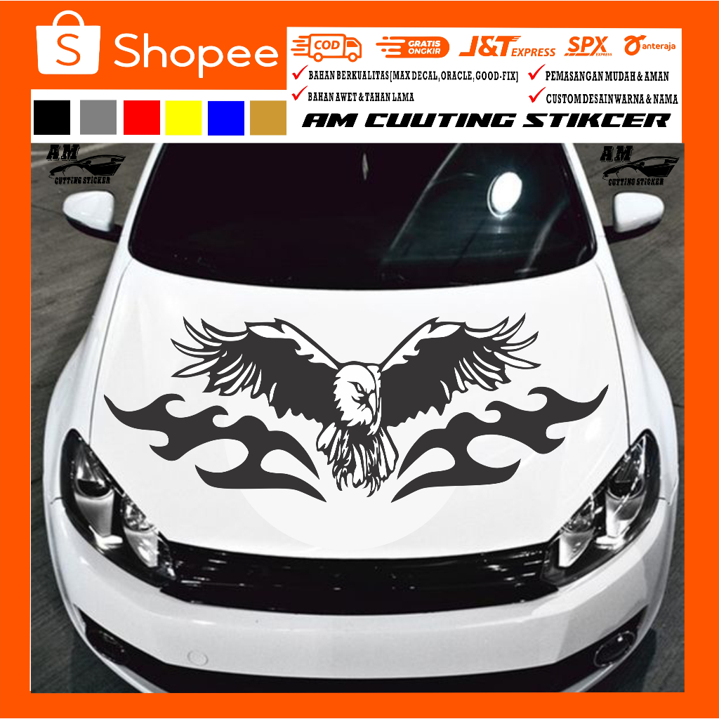 STIKER KAP MOBIL ELANG STIKER MOTIF ELANG STICKER CAP MOBIL MOTIF ELANG