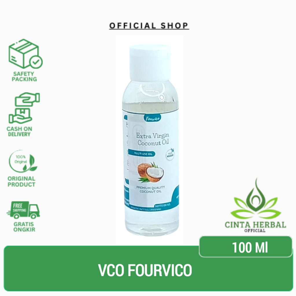 

Vco Fourvico | Extra Virgin Coconut Oil | Premium Quality Coconut Oil | Minyak Kelapa Murni - 100ml