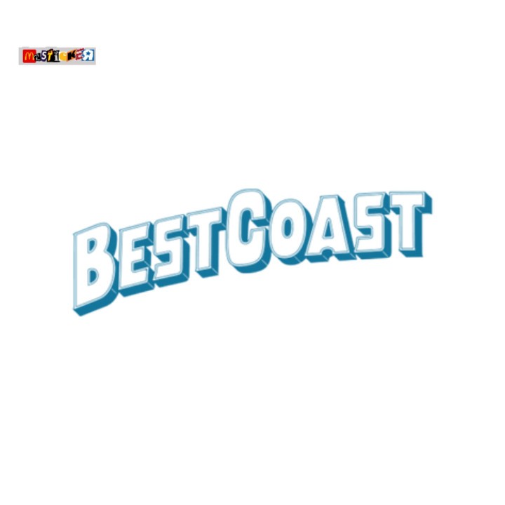

sticker band BestCoast logo diecut stiker
