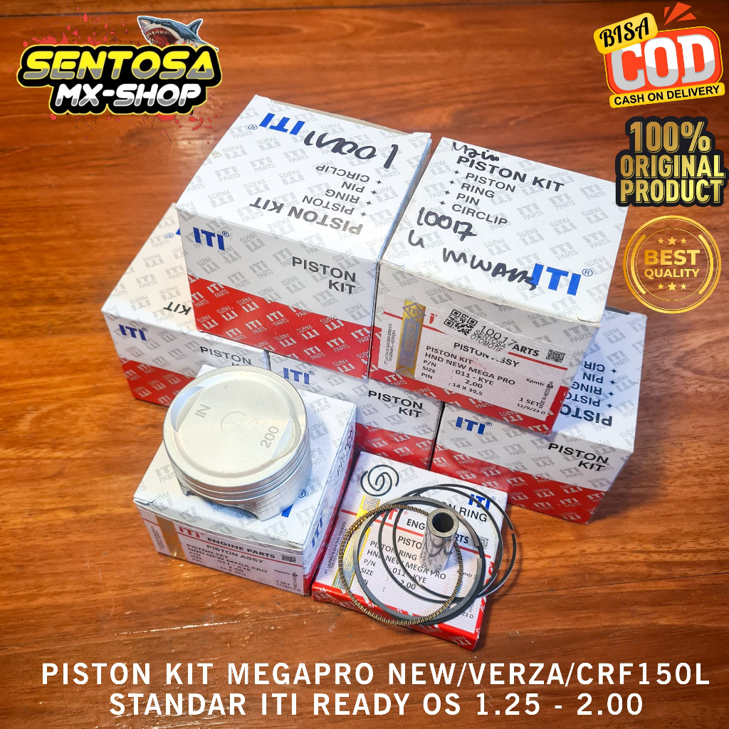 [ CRF 150L ] PISTON KIT ITI MEGAPRO NEW/VERZA/CRF150 STANDAR READY OS 1.25 | 1.50 | 1.75 | 2.00