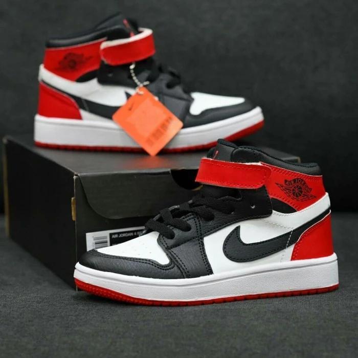 Sepatu Anak Sekolah Santai Laki Laki Perempuan Merek Air Jordan Warna Merah Putih Hitam Umur 1 2 3 4