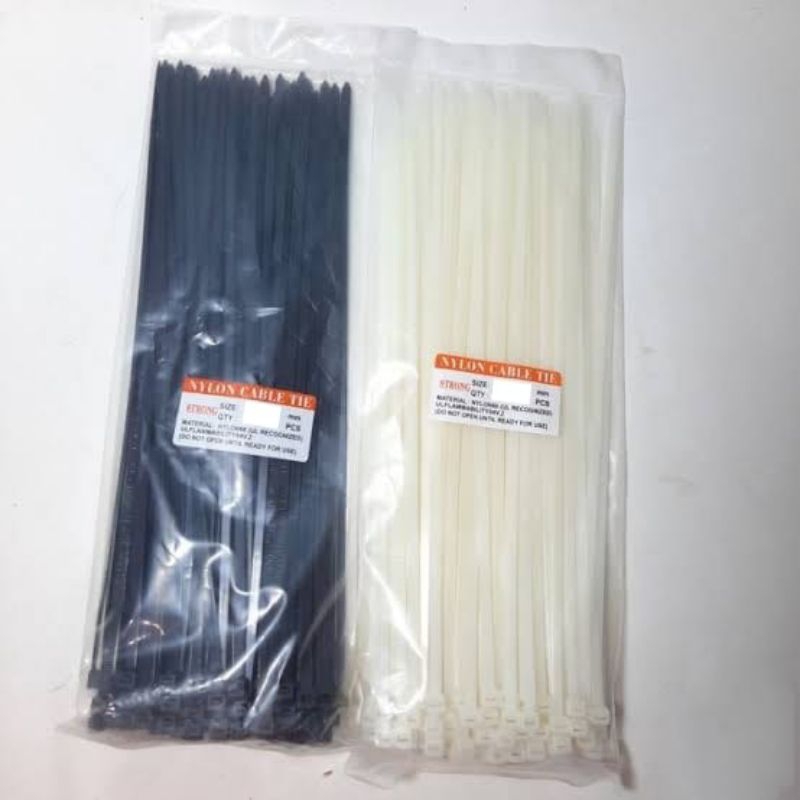 

kabel ties nylon 4,8 x 300 mm tebal hitam putih taiwan termurah