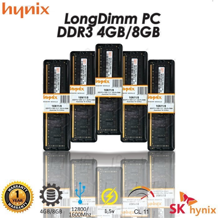 RAM HYNIX DDR3 4GB 8GB 1600MHz PC12800 - RAM PC LONGDIMM DDR3 4GB 8GB
