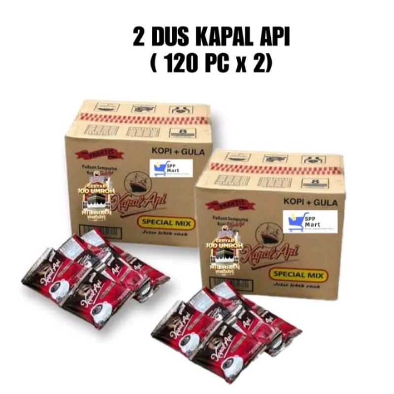 

2 Dus /Karton Kopi Kapal Api 120 Pcs × 2 Dus