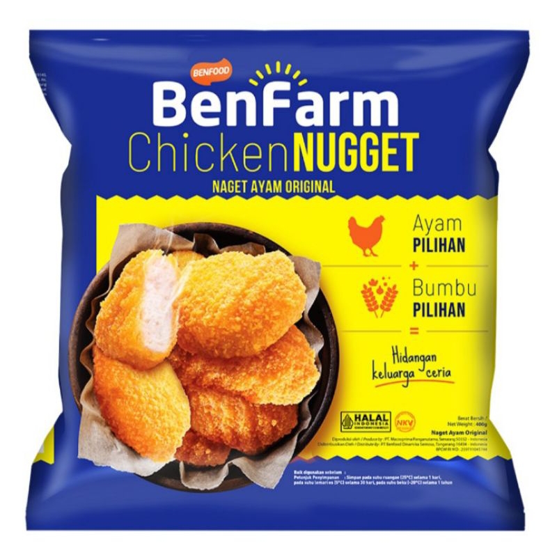 

BenFarm Naget Ayam 400 g - only sameday dan instan