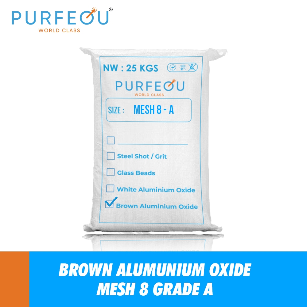 Pasir Brown Aluminium Oxide Aluminum Oksida Alumina AL2O3 Mesh 8 (25kg)