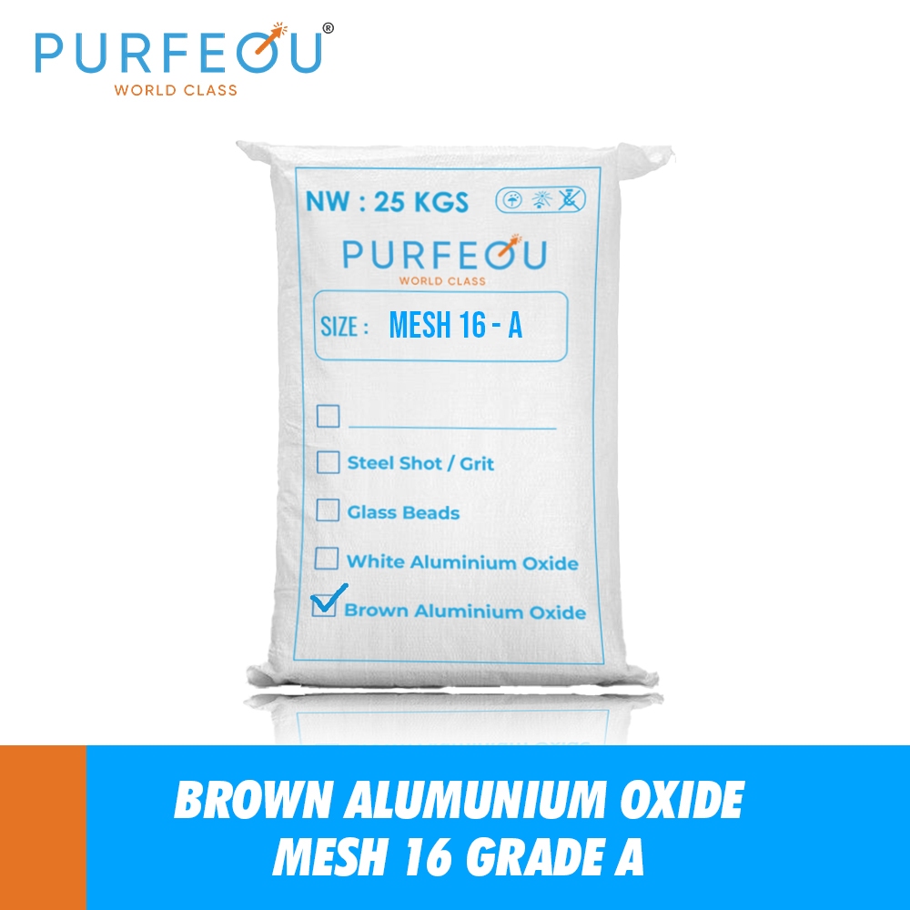 Pasir Brown Aluminium Oxide Aluminum Oksida Alumina AL2O3 Mesh 16 (1kg)