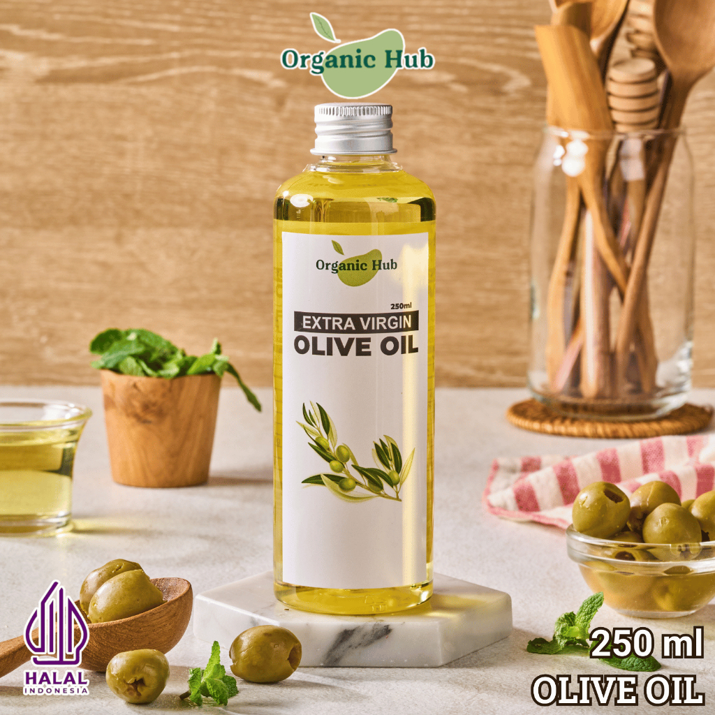 

Organic Hub Virgin Olive oil 100% Minyak zaitun EXTRA VIRGIN OLIVE OIL 250ML Bisa UNTUK MASAK