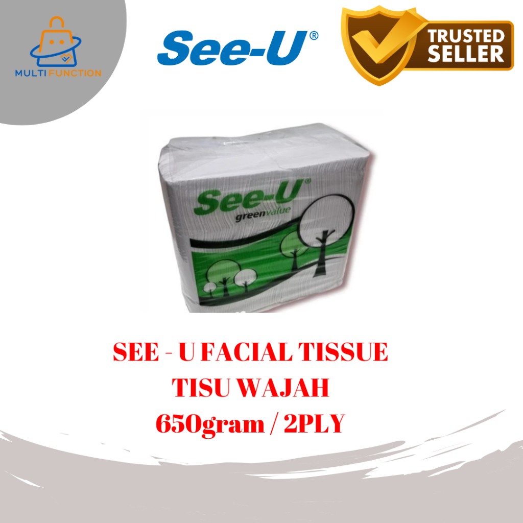 See-u Facial Tissue 600gram 650sheet - Tisu Wajah See u 600 gram 650sheet - READY INSTANT SAMEDAY