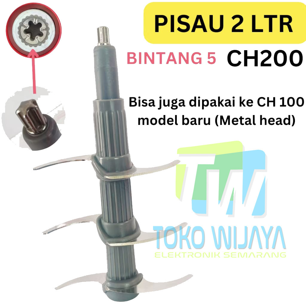 PISAU SET CHOPPER BLENDER CH 100 CH 200 BARU METAL ORIGINAL MITOCHIBA  TAJAM SUDAH ADA PLASTIK PELIN