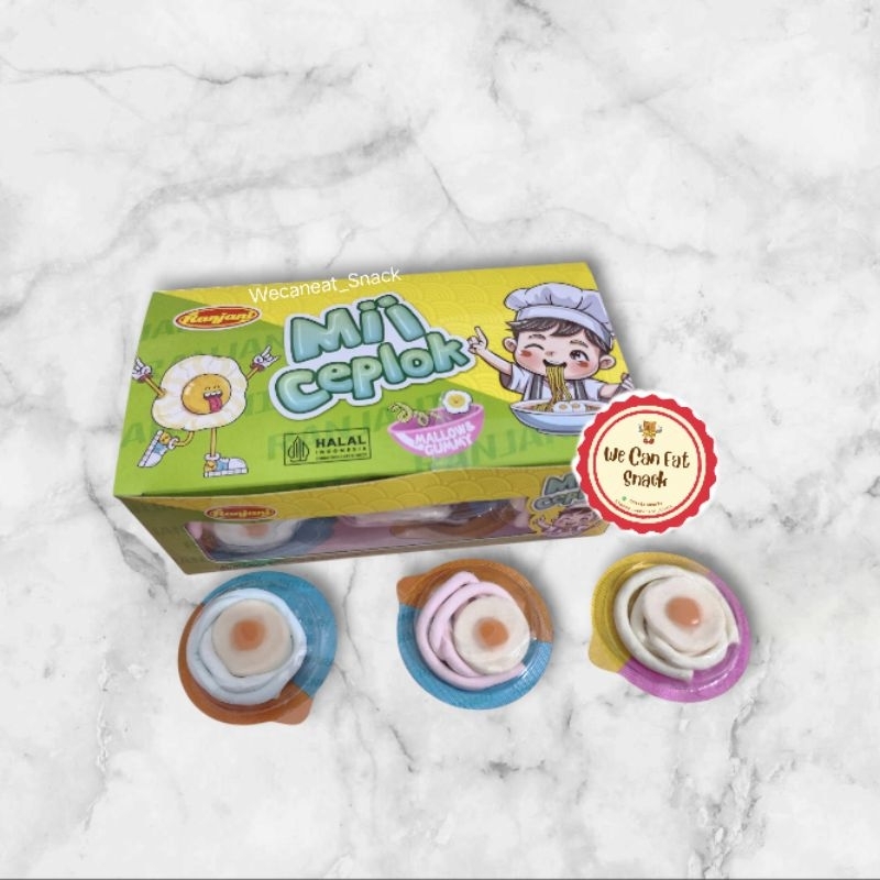 

Ranjani Mii Ceplok Permen Jeli dengan Marshmallow Aneka Rasa Box (Isi 24 Pcs)
