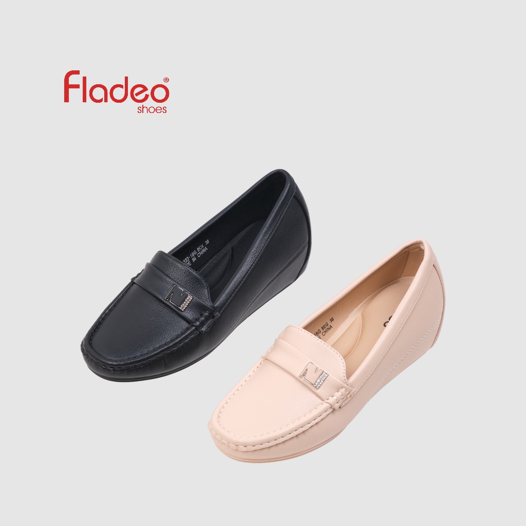 Fladeo A25/LSM322-1BG/Sepatu Moccasin Slip On Wanita [ Moccasin Shoes ]