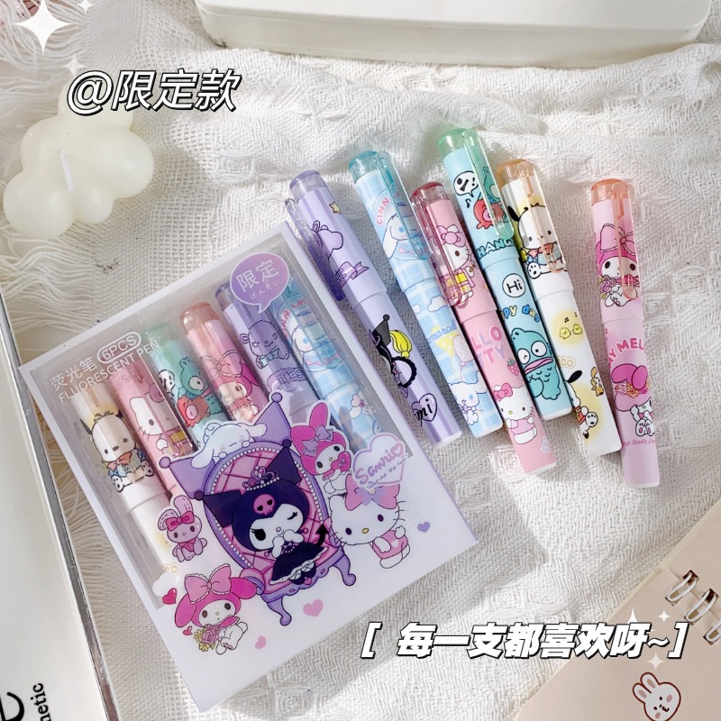

STABILO SANRIO 1 SET 6 WARNA HIGHLIGHTER KARAKTER SANRIO FAMILY HIGHLIGHTER PEWARNA LENGKAP HELIOSS.CO