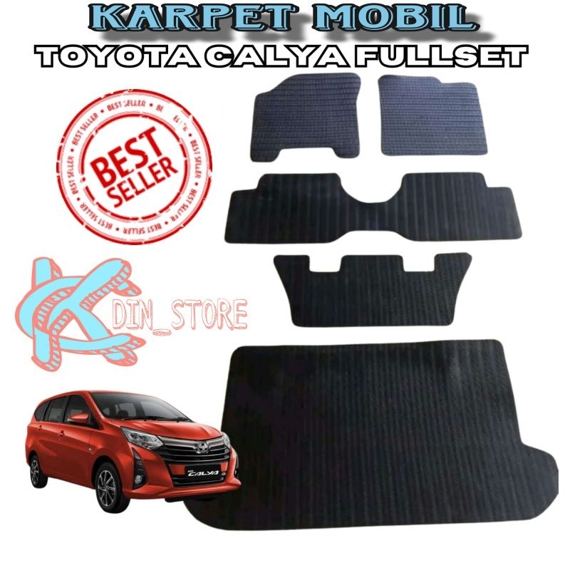 Karpet mobil calya Full set / Karpet mobil Toyota calya Full set / Matras alas kaki mobil Toyota cal