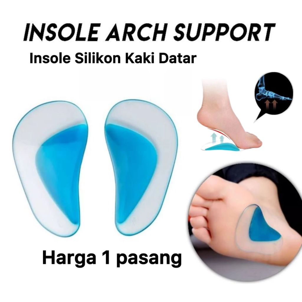 INSOLE ARCH SUPPORT / SILIKON GEL / INSOLE FLAT FOOT CORRECTOR SUPPORT GEL / ORTHOTIC ARCH INSOLE / 