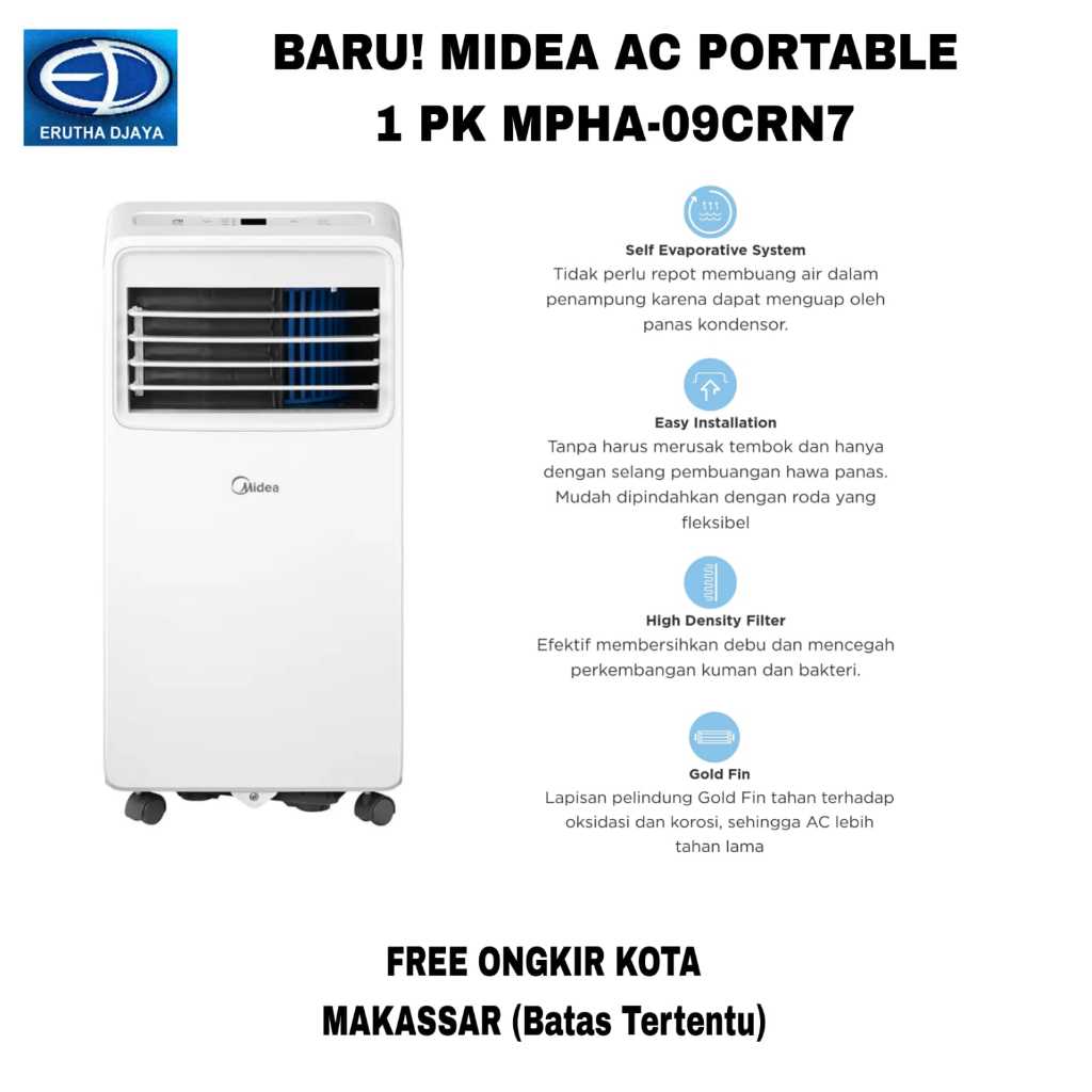 MIDEA AC PORTABLE 1 PK  MPHA09CRN7