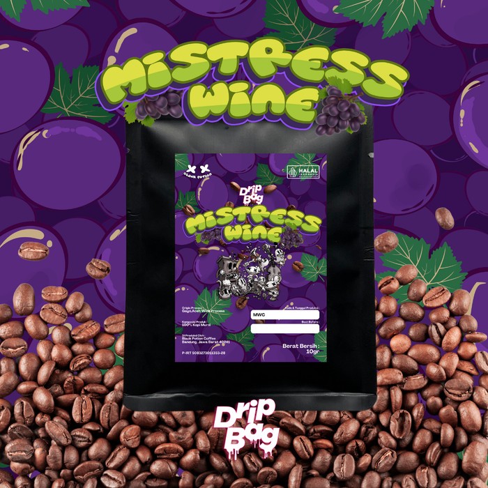 

Mistress Wine 1 Drip Bag Coffee - ( kopi instant filter ) no alcohol