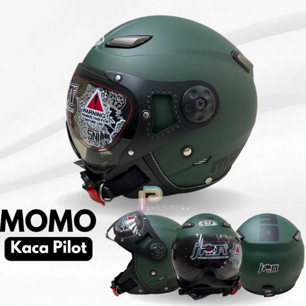 Helm Bogo JPN Retro klasic Momo kaca Riben pilot