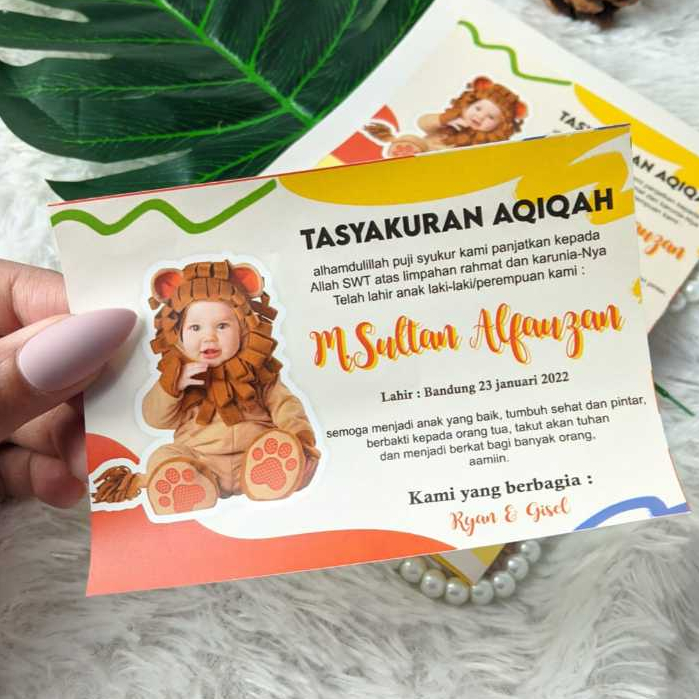 

Stiker Label Tasyakuran Aqiqah Custom Threemind Sticker Persegi Nama Bayi Ucapan Kelahiran Akikah