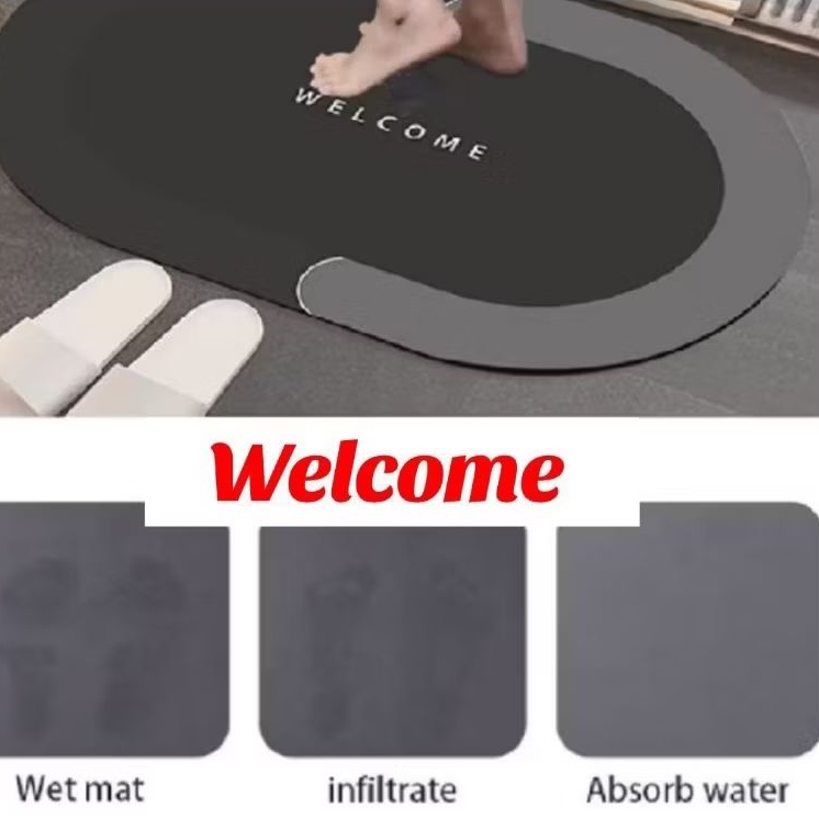 Keset Lantai Kamar Mandi Serap Anti Licin