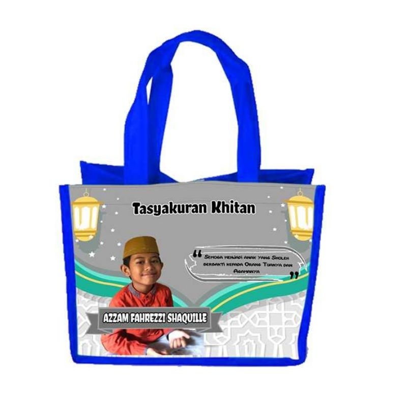 

TAS GOODIE BAG CUSTOM FREE DESAIN TAS GOODIE BAG TASYAKURAN KHITAN SUNATAN