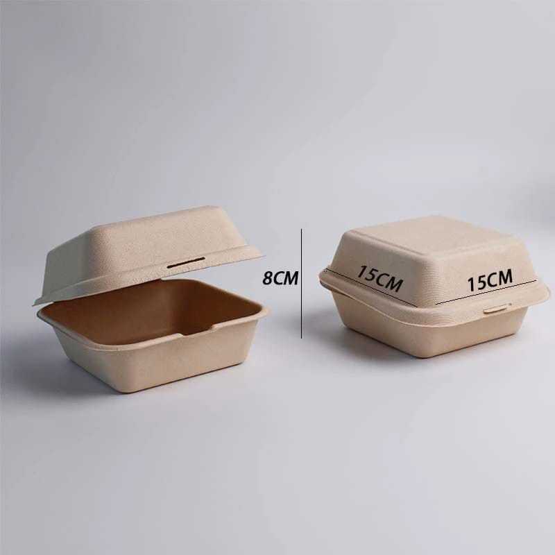 POPIBake 10pcs burger box bento CREAM COKLAT bento box kotak box kue bento cake