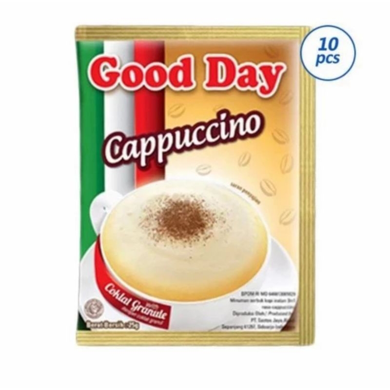

Good day cappucino 1 renceng isi 10 pcs