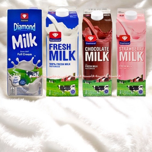 

Diamond Milk 1L Rasa Cokelat Full Cream Fresh Milk Strawberry Rendah Lemak Susu UHT Siap Minum Diamon 1Liter