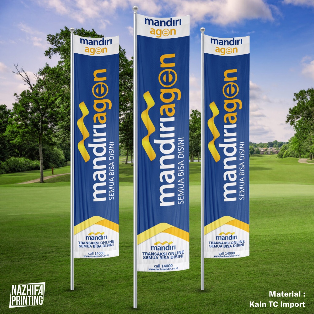 Nazhifa Printing - Umbul-Umbul Agen Mandiri - Promo Harga Murah, Ukuran Kecil Besar, Bahan TC Berkua