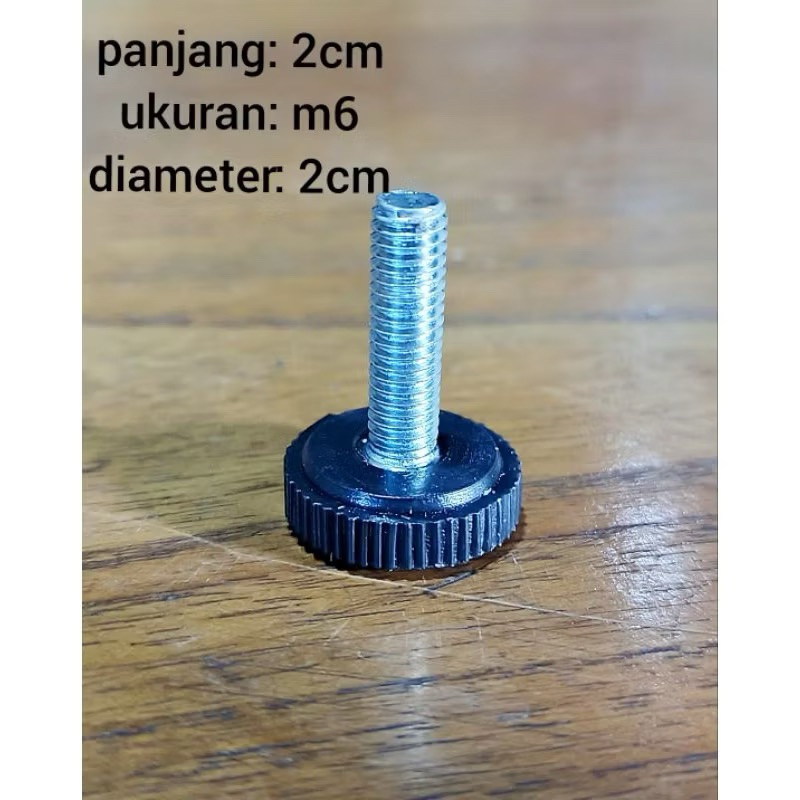 Adjuster M6 Diameter Plastik Stabil Kaki Meja