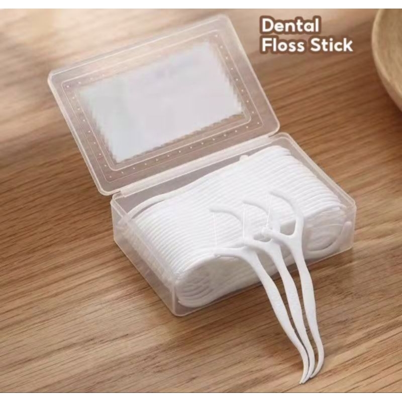 Benang Tusuk Gigi Plastik / Dental Floss isi 50 100 pcs