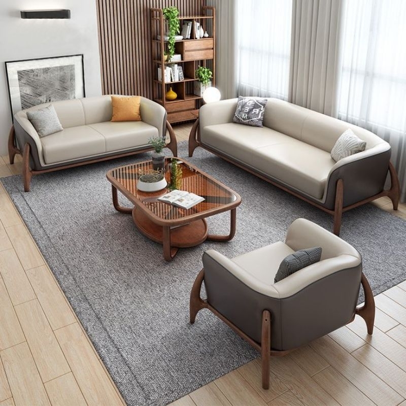 sofa ruang tamu minimalis modern / sofa mewah / sofa 321 seater / sofa aesthetics