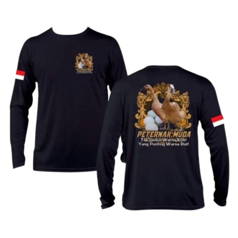 KAOS PANJANG PETERNAK MUDA BEBEK CORAK COKLAT