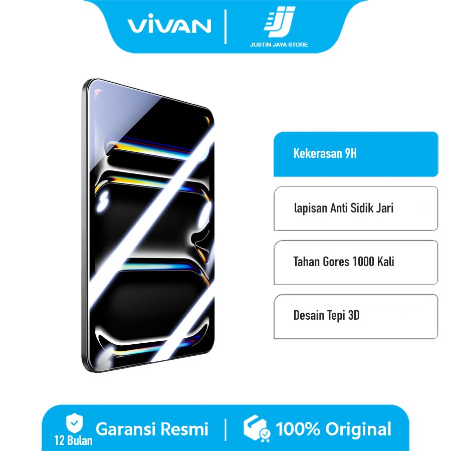 VIVAN Tempered Glass HD Ipad Air 2 3 4  Ipad Pro M4 M2 Ipad 9 10 Anti Gores Full HD 9H VGS10T