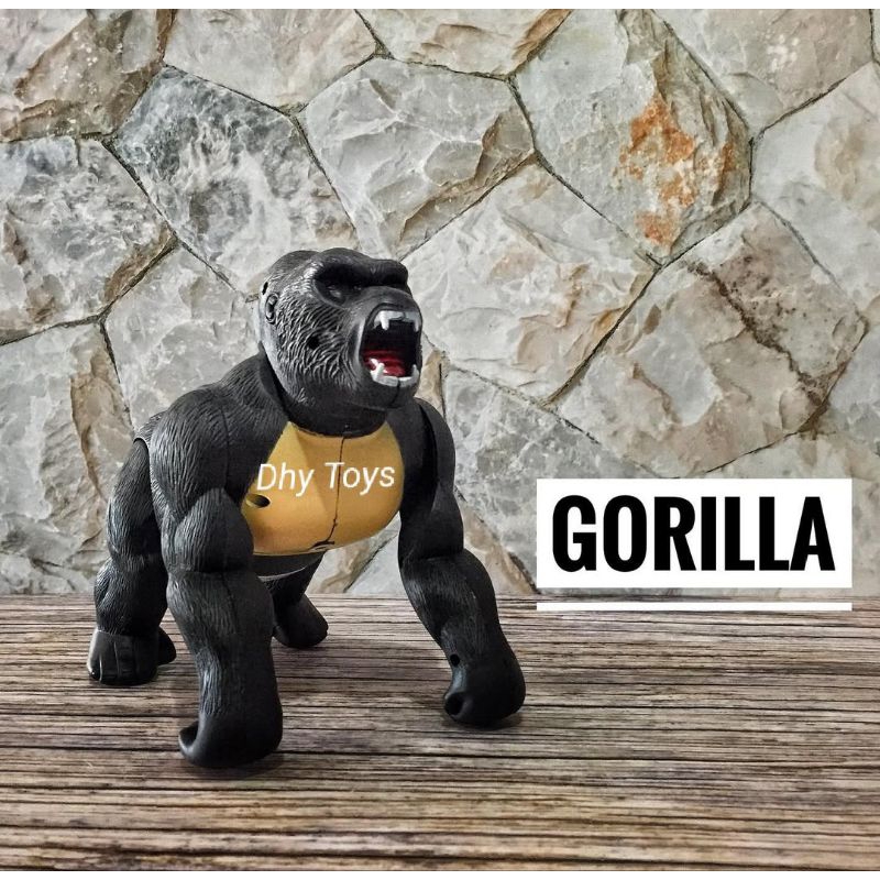 Mainan Hewan Gorilla Kingkong Berjalan Suara Lampu