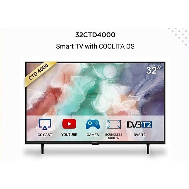 Coocaa LED Smart TV 32 Inch CTD4000 | Digital TV | Coolita OS | HDMI & USB