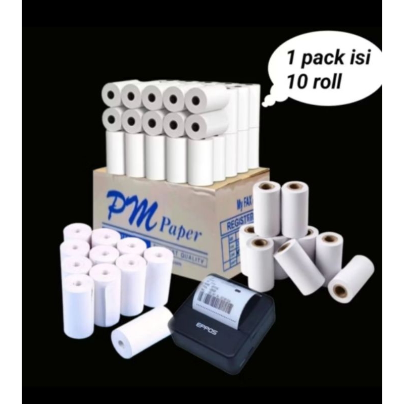 

kertas kasir thermal murah 58x30 paket 10 roll