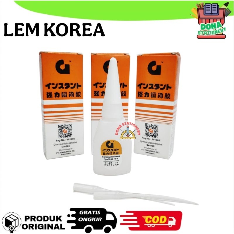 

LEM KOREA G ORIGINAL SERBAGUNA | LEM KUAT | LEM TETES G | LEM SUPER KUAT