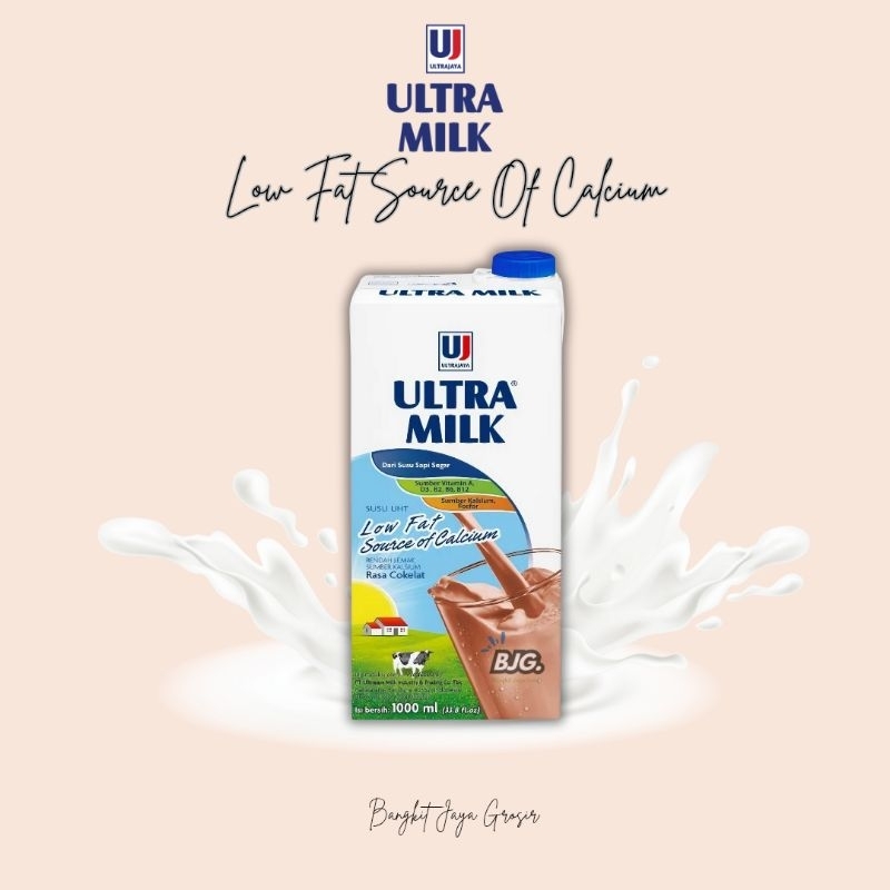

Ultra Milk Low Fat Chocolate Susu UHT 1000ml